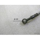 Шланг тормозной армированный серый (L=1000mm) под тормозной болт 10 мм